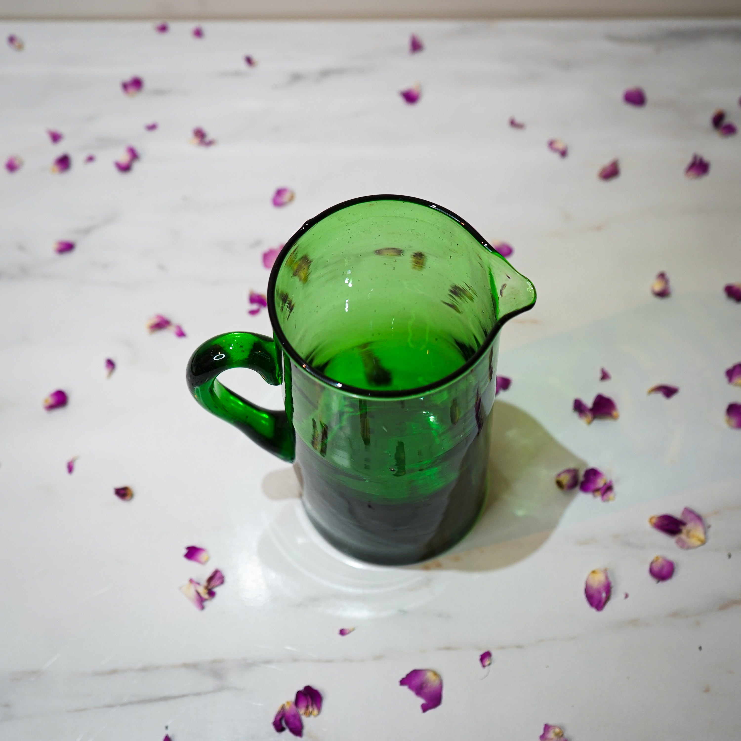Carafe en Verre Beldi Marocain Soufflé à la Main : Pichet d’Eau Artisanale, Verrerie Bohème pour Cuisine