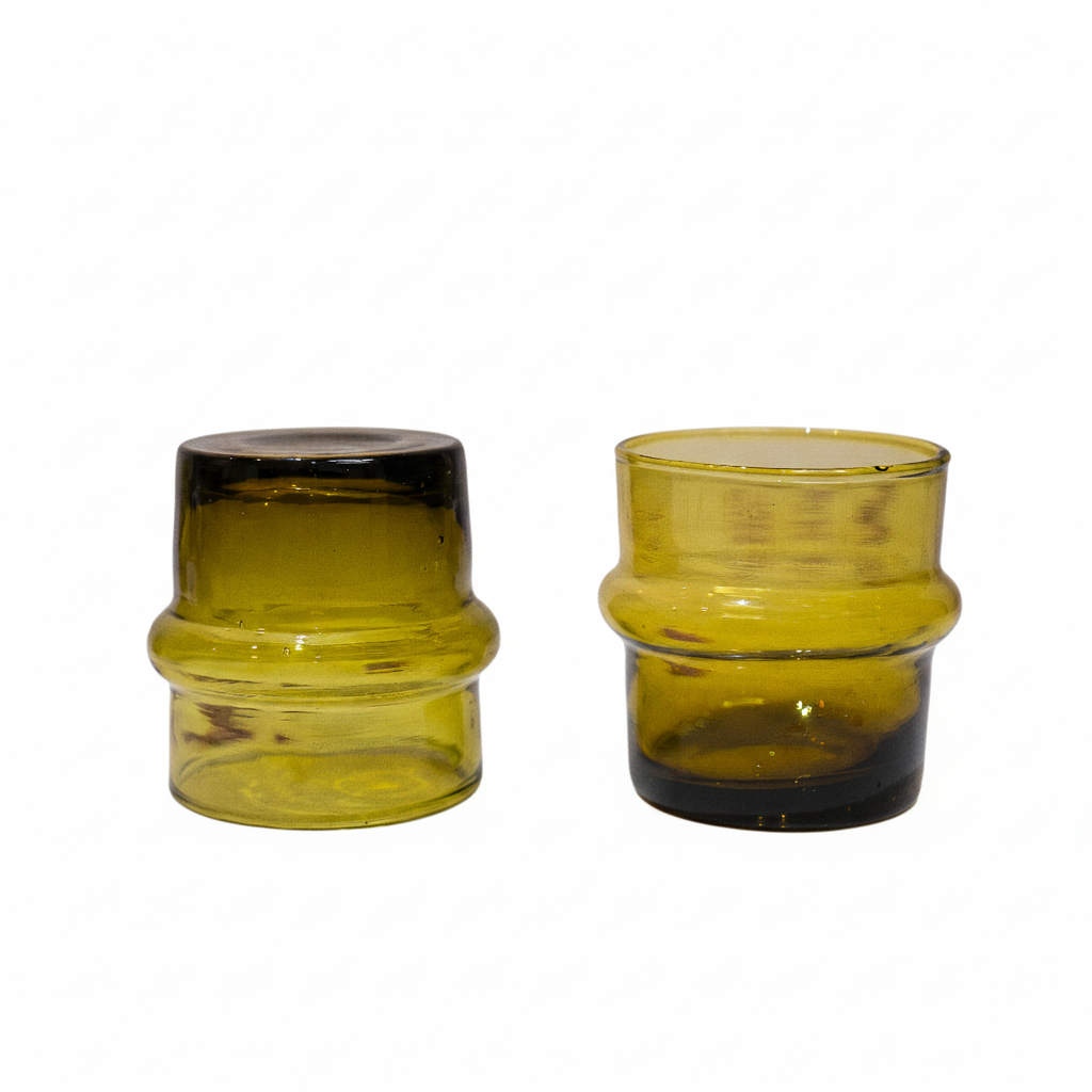 Set de 6 Verres Beldi Marocains Faits Main – SaharaCraft, Verrerie Artisanale Écologique