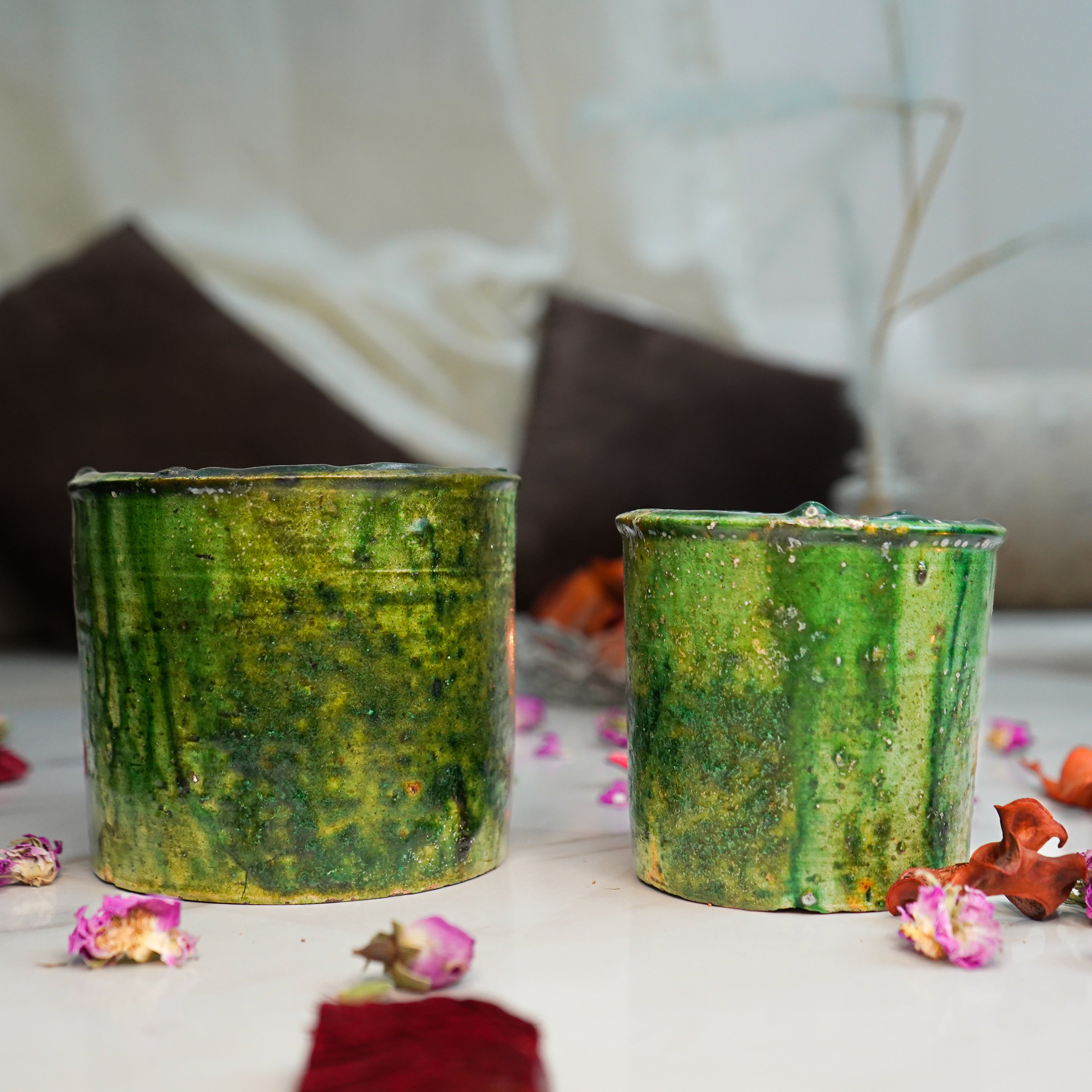Pot de plantation en poterie marocaine Tamegroute
