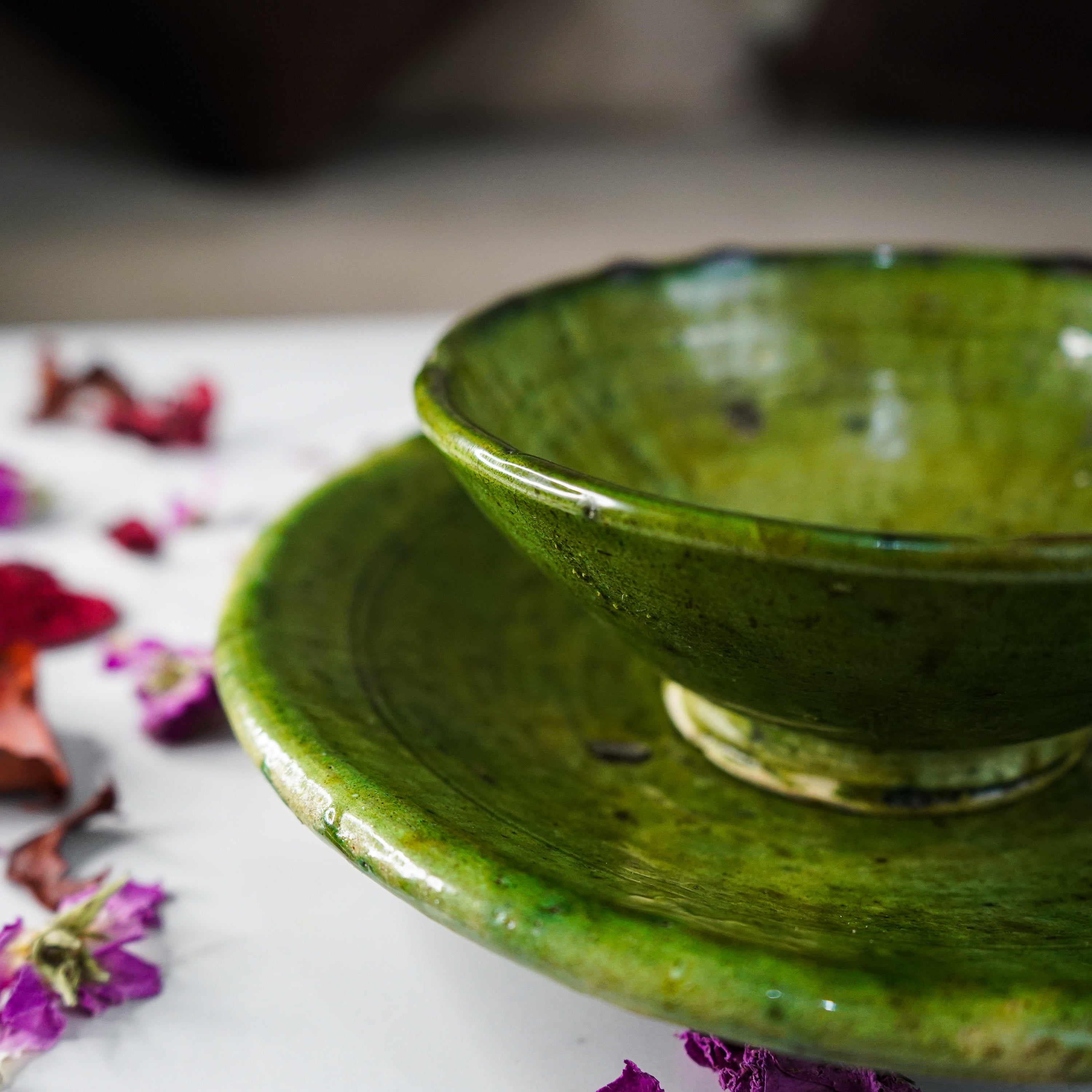 Ensemble artisanal marocaine tamgroute assiette et bol